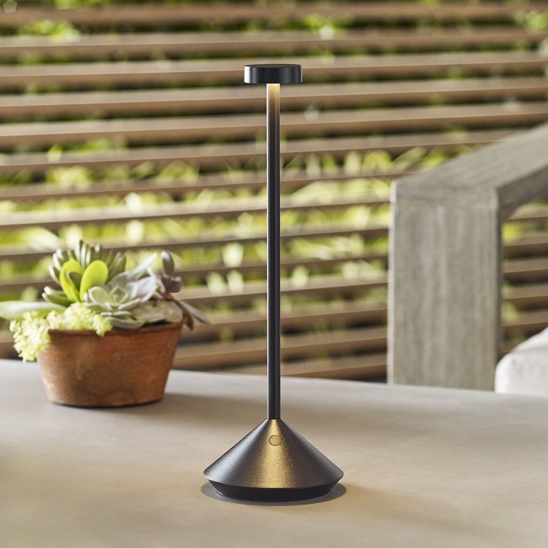 Moneta Accent Rechargeable Table Lamp, Black