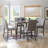 Barneveld Theartis Gray Upholstered Counter Bench