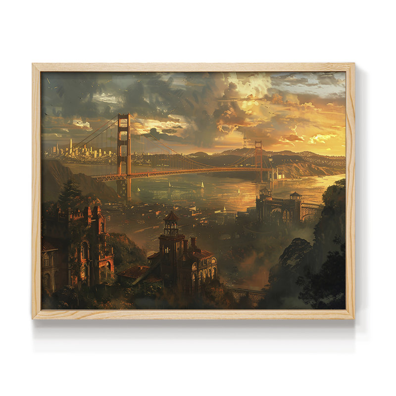 Paysage - Cxxxix - Reproduction encadrée - réversible, Naturel, H 16 po x l 20 po