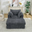 [NEW ARRIVED] 47.7'' Oversized Corduroy Chaise Longue With Ottoman-1354659673