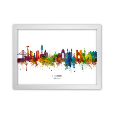 Lisbon Portugal Skyline by Michael Tompsett - Print