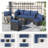 7 Piece Modular Patio Conversation Sets, Sectional Seating Group with Cushions-1056262841-1043022534