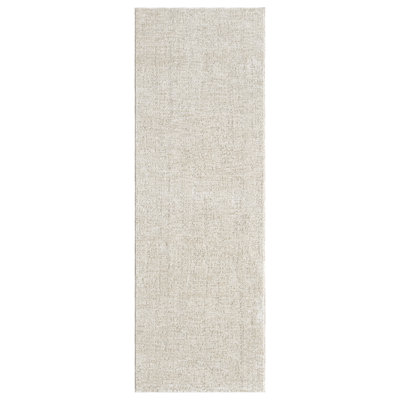 High-Low Modern Farmhouse Premium Performance Beige Indoor Runner Rug
