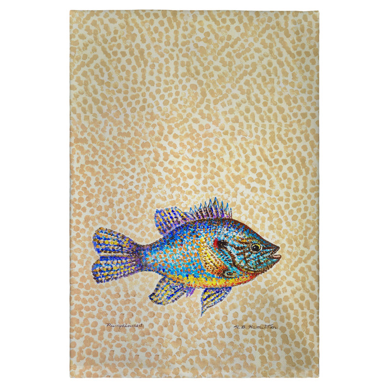 Serviette à thé citrouille et poisson