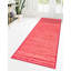Tapis uni / rayé de couleur rose-rouge Bedford-71273909