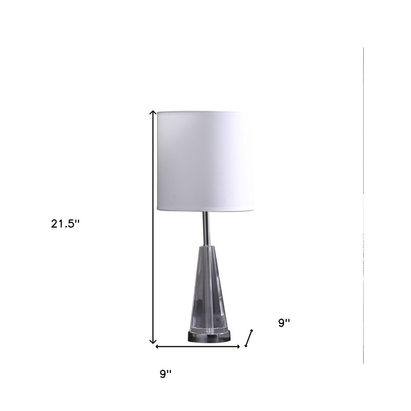 Lampe de table argentée 21,5 po Hebbe