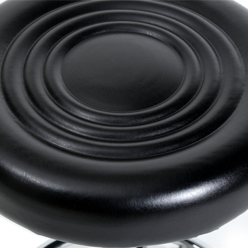 Adjustable Height Ergonomic Lab Stool with Wheels, Black