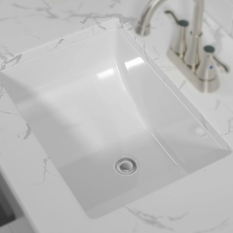 Lavabo pour salle de bain Lavabo de salle de bain rectangulaire en céramique