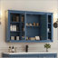 Armoire de salle de bain 47 "avec tablette ajustable et tablettes ouvertes - bleu