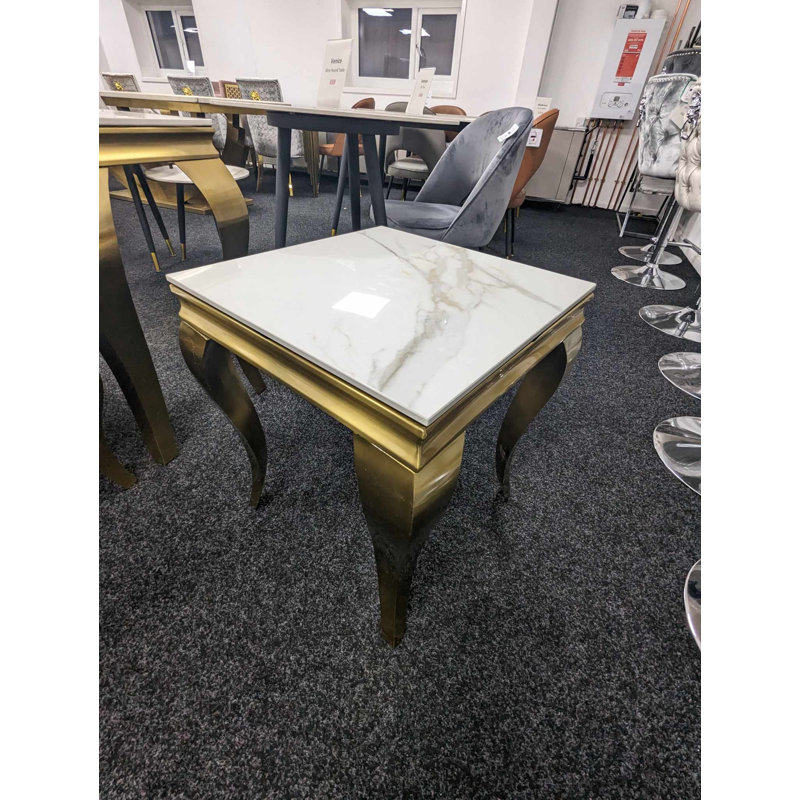 Ashbie gold ceramic End Table