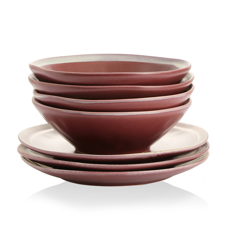 32 Piece Dinnerware Set, Service for 8, Wine