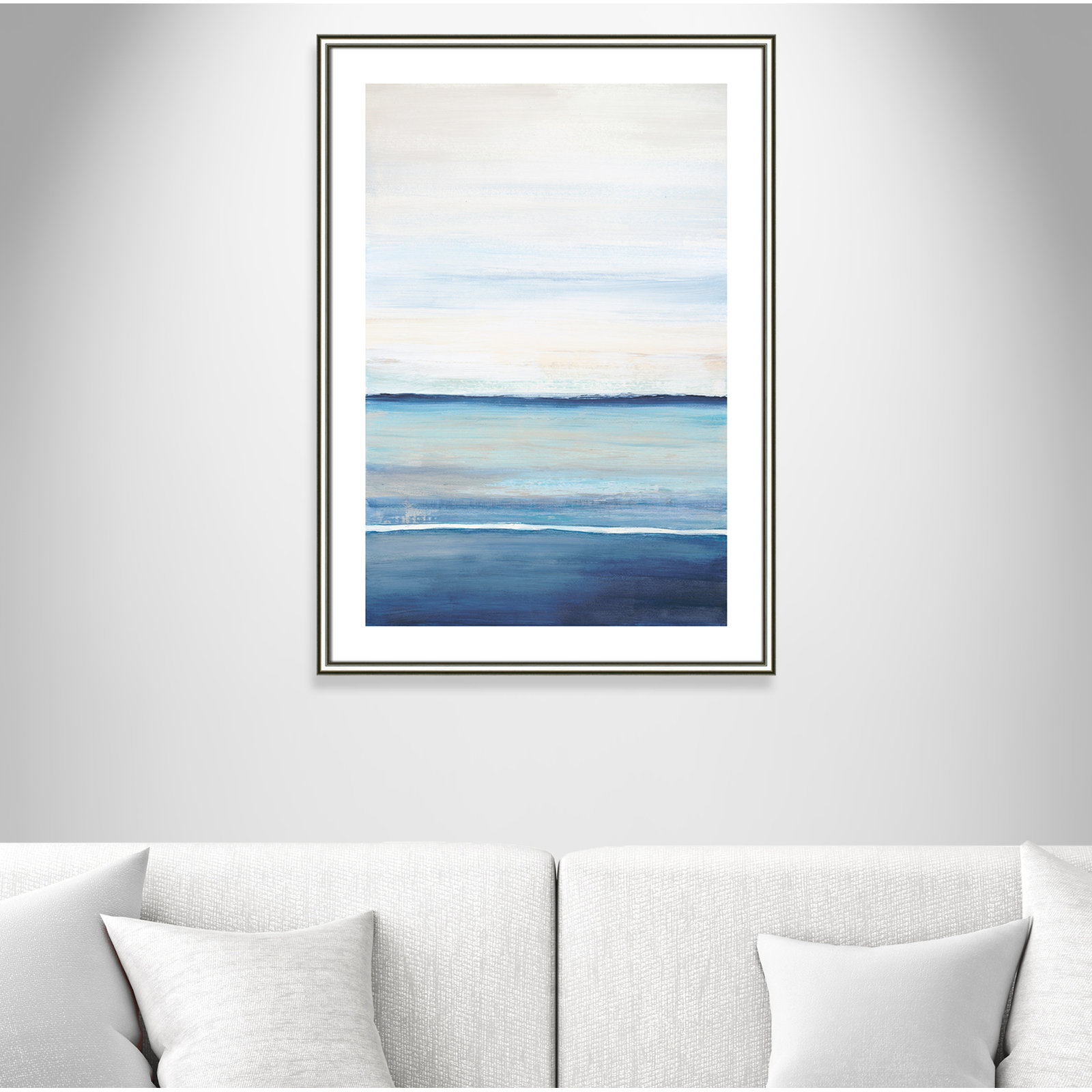 Emmit "Distant Whispers" Print by Filippo Ioco, 35.5" H x 25.5" W x 0.88" D, Silver Framed Paper