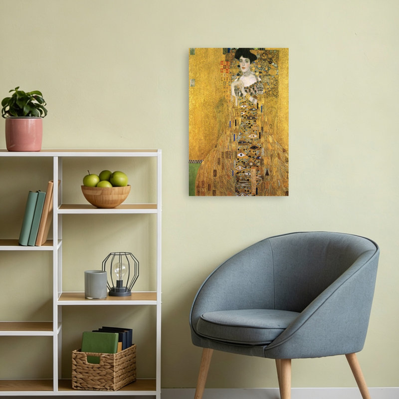 «Portrait of Adele Bloch-Bauer I», impression d'art mural classique et moderne, H 24 po x l 16 po