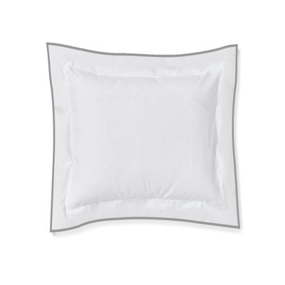 400TC Embroidery Cotton Sateen Solid Euro Sham (Set of 2)