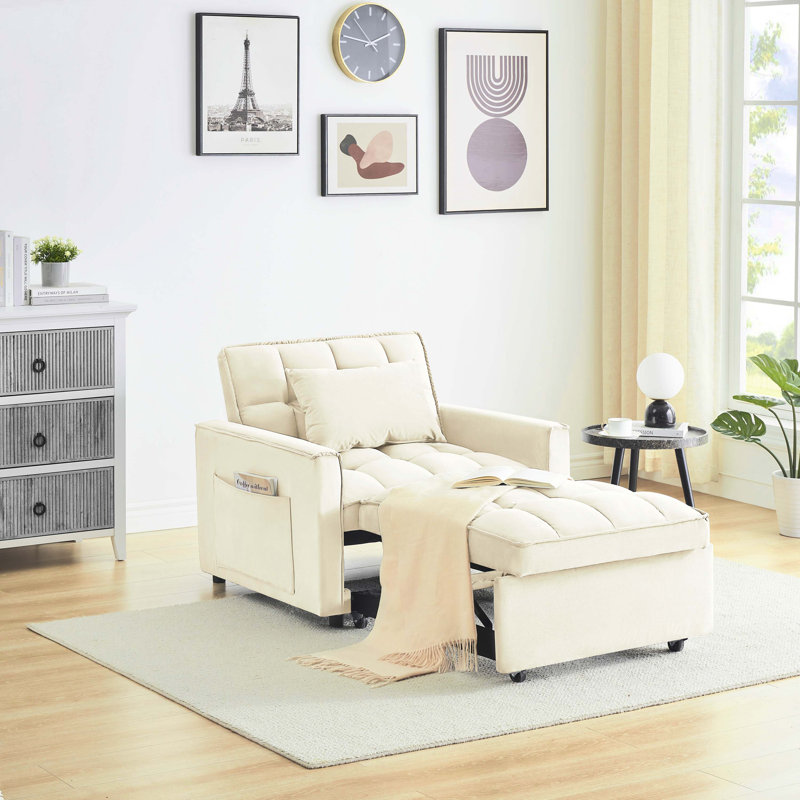 Chaise d'appoint rembourrée Cynthie, Gris