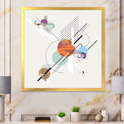 Abstrait géométrique pastel III - Peinture