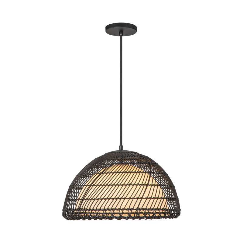 Luminaire suspendu moderne 1 lumière 16-en-1 Verbana, Noir