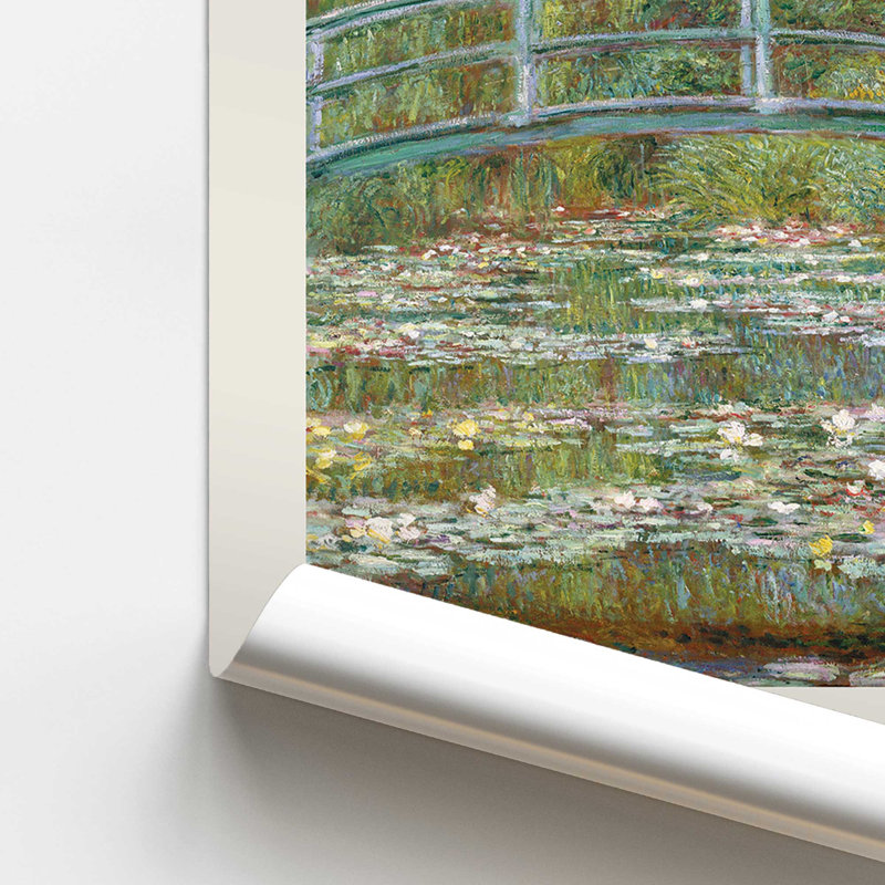 Pont sur un étang de nénuphars par Monet v2, H 24 po x l 18 po, Impression sans cadre
