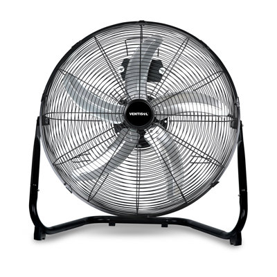 VENTISOL 20 Inch High Velocity Floor Fan, 3-speed, 5 Blades, 360 Degree Tilting, Heavy Duty Metal Floor Fan for Garage, Shop, Gym