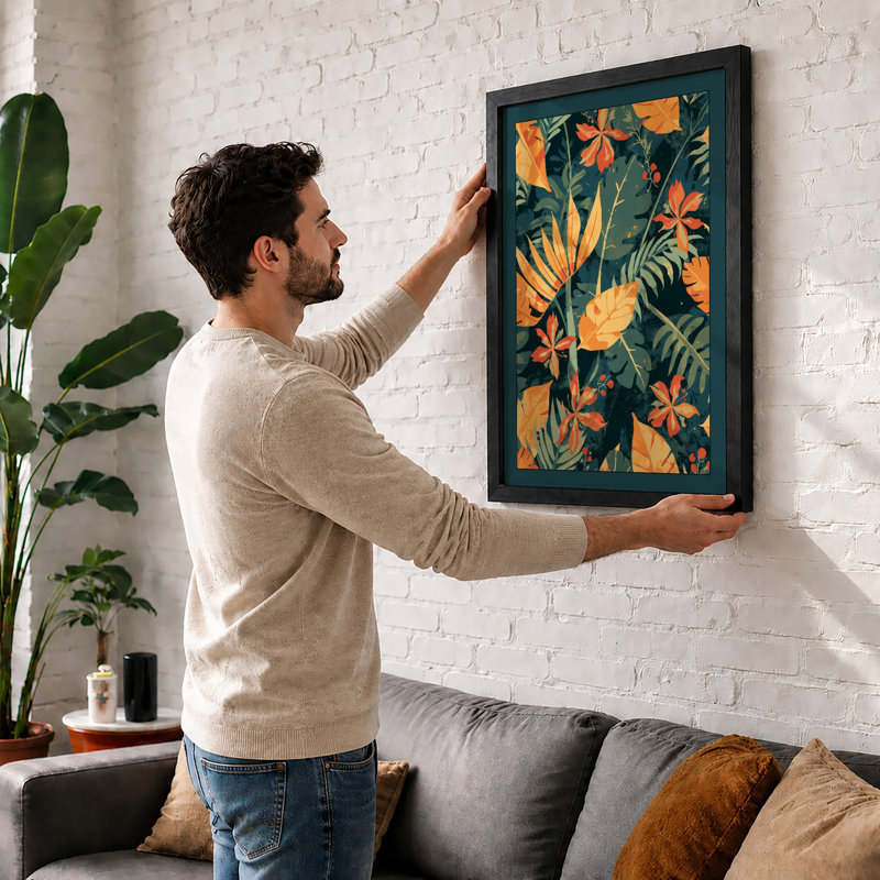 Floral Garden Tropical - Framed Print, Unframed, A1 - 84.1 x 59.4 cm