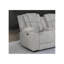Méridienne modulaire en bois de frêne, base en bois massif, revêtement, inclinaison électrique, actionnement des boutons, porte-gobelets, tissu gris, 97 po x 41,5 po, 343,5 lb moderne, base, housse, options d'inclinaison, bouton-poussoir