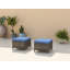 Ensemble de 2 repose-pieds en rotin avec coussins amovibles en osier pour patio-2143425279-2145596456