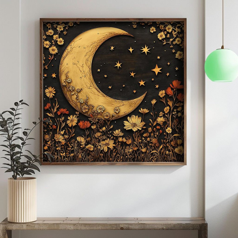 Peinture décorative en panneau de fibres à densité moyenne, H 27,56 po x l 27,56 po