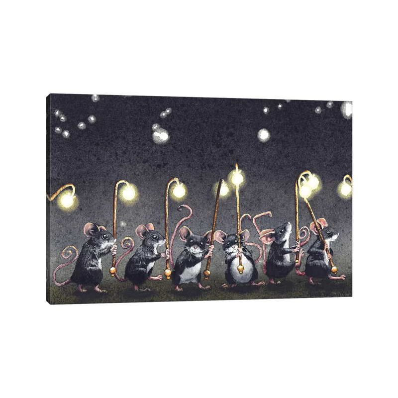 "Nightlights" par Maggie Vandewalle-reproduction d’art, H 8 po x l 12 po x P 0,75 po, Toile tendue, Pas de tapis
