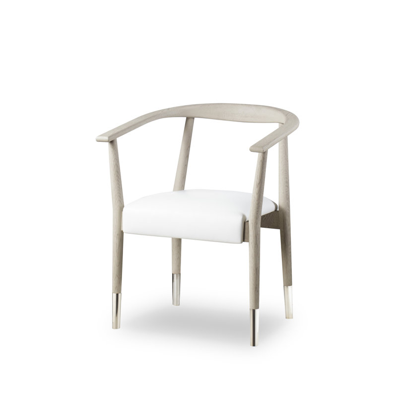 Upholstered Arm Chair, Gray Oak