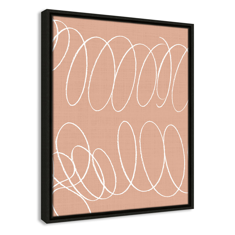 Colin "Winding Lines I" Print, 21.5" H x 17.5" W x 2" D, Espresso Framed