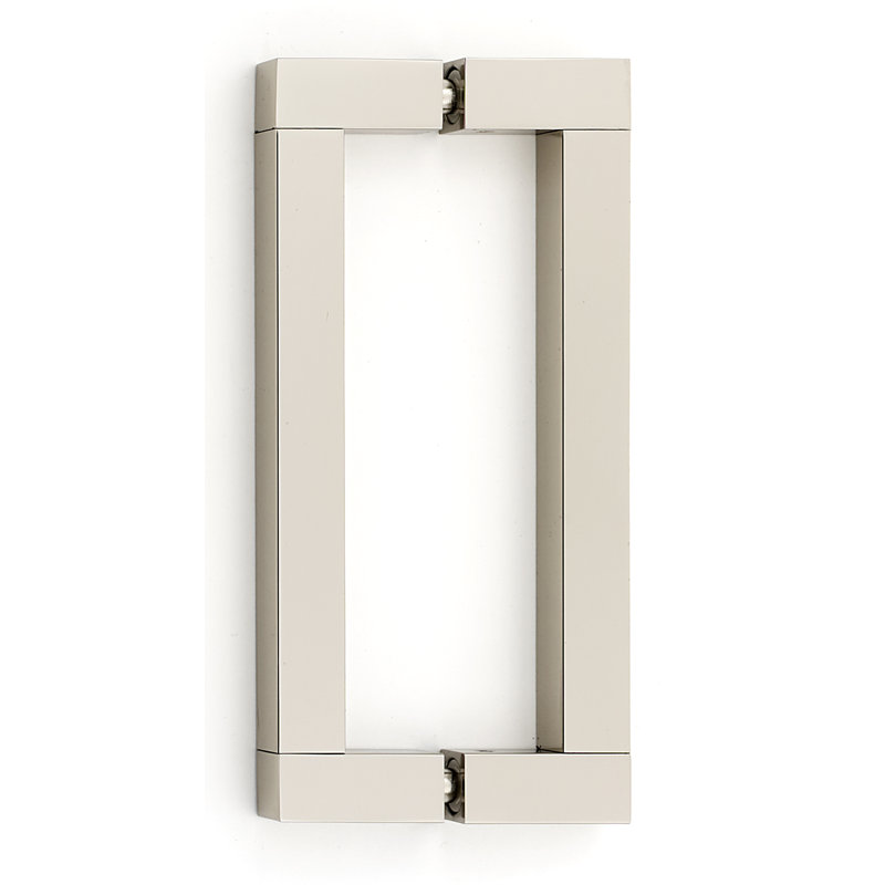Poignée barre bloc d'un centre à l'autre, Nickel poli, 8"