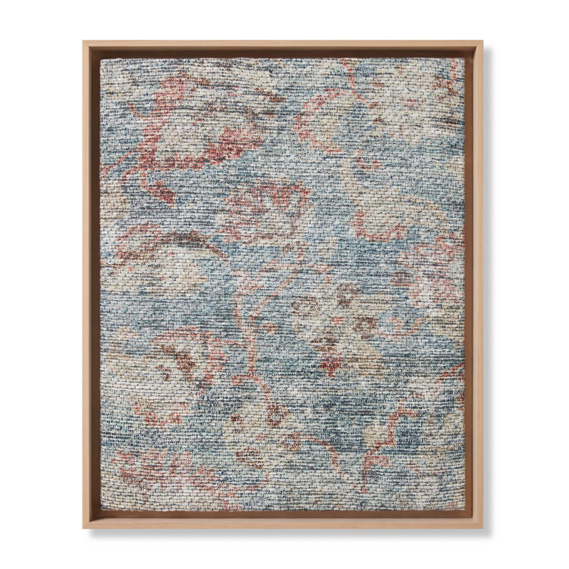 Salina Blue and Multicolor Polyester Botanical Wall Art