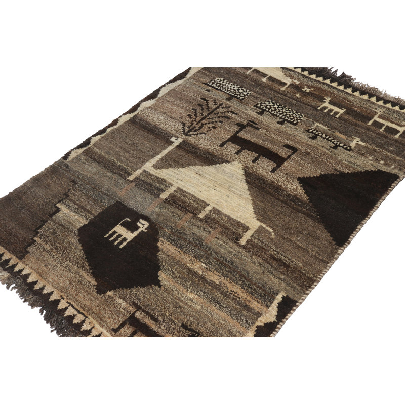 One-of-a-Kind 3'5" X 4'11" Hand Knotted Area Rug
