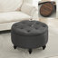Repose-pieds rond avec rangement de 24 po de largeur-1284948976