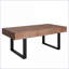 Table basse rustique en bois manufacturé industriel avec surface de parquet fabriquée à la main Pieds en métal durables pour le salon