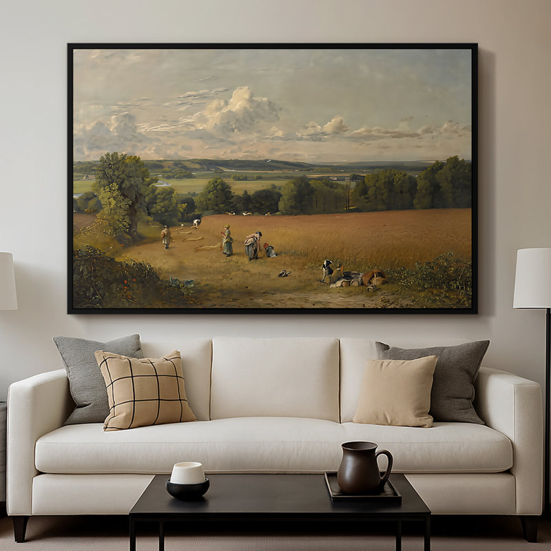 «The Wheat Field», 1816 - John Constable, toile tendue avec châssis, Naturel, 26 x 40