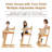 Adjustable Solid Wood Kids High Chair with Locking Wheels, Height Adjustable Seat & Footrest-49028684