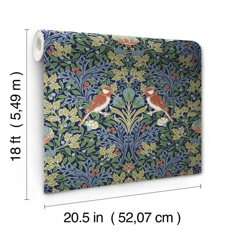 Papier peint adhésif Garden, Bleu