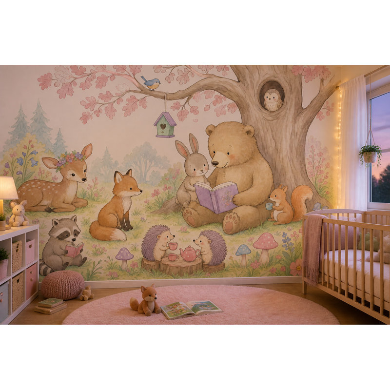 Papier peint animaux aquatiques Woodland, 160"x108", Textured Non-Pasted