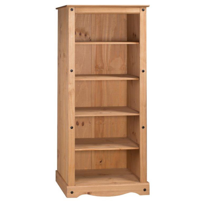 Palmea 180 cm H x 82 cm W Solid Wood Standard Bookcase, Antique Wax