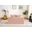 Canapé deux places à compression en mousse à mémoire de forme de 142 cm (56 po), rose, sans assemblage
