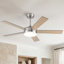Ventilateur de plafond moderne à intensité variable de 48 po avec 3 lumières à DEL CCT, moteur CC réversible à 6 vitesses, minuterie, télécommande et contrôle d'apps