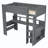 Gaming Loft Bed with Desk and Charging Station-120575524