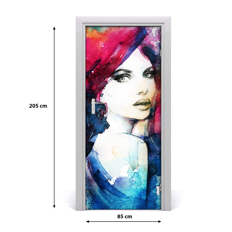 Abstraction Woman Door Decal