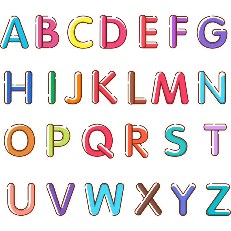 Ensemble d'adhésif décoratif 26 pièces Conner Alphabet ABC