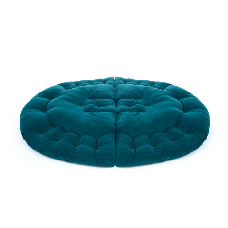 Fauteuil poire standard classique, 100% polyester vert pétrole