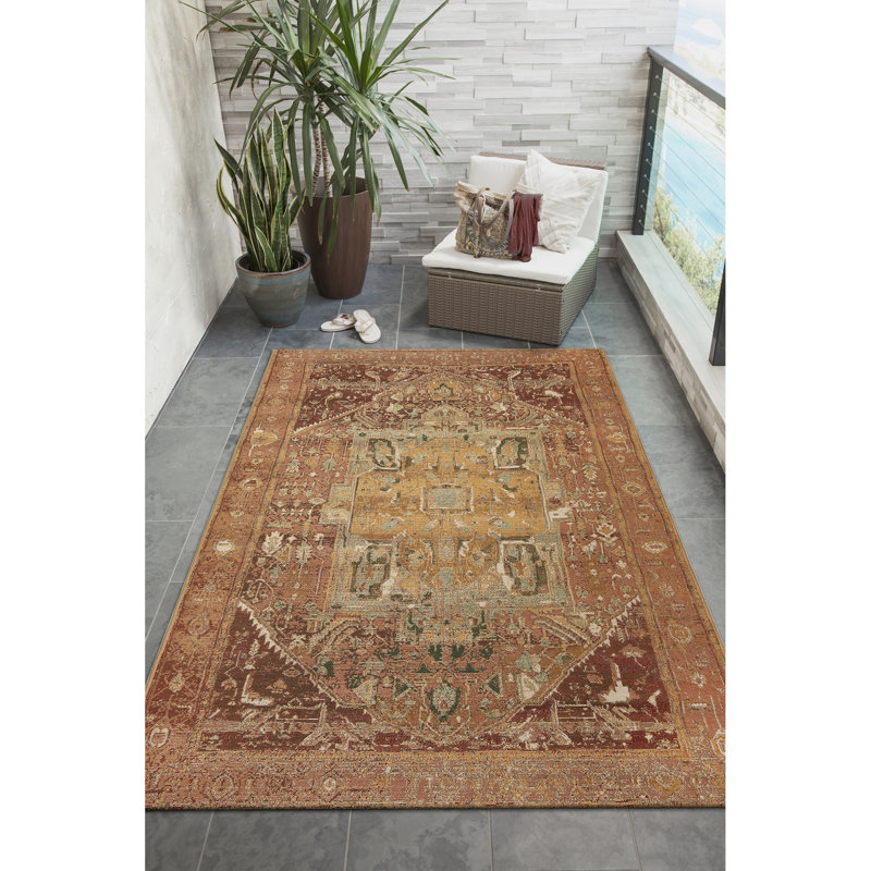 Tapis intérieur / extérieur Marina Heriz, Rectangle 3 pi 3 po x 4 pi 11 po