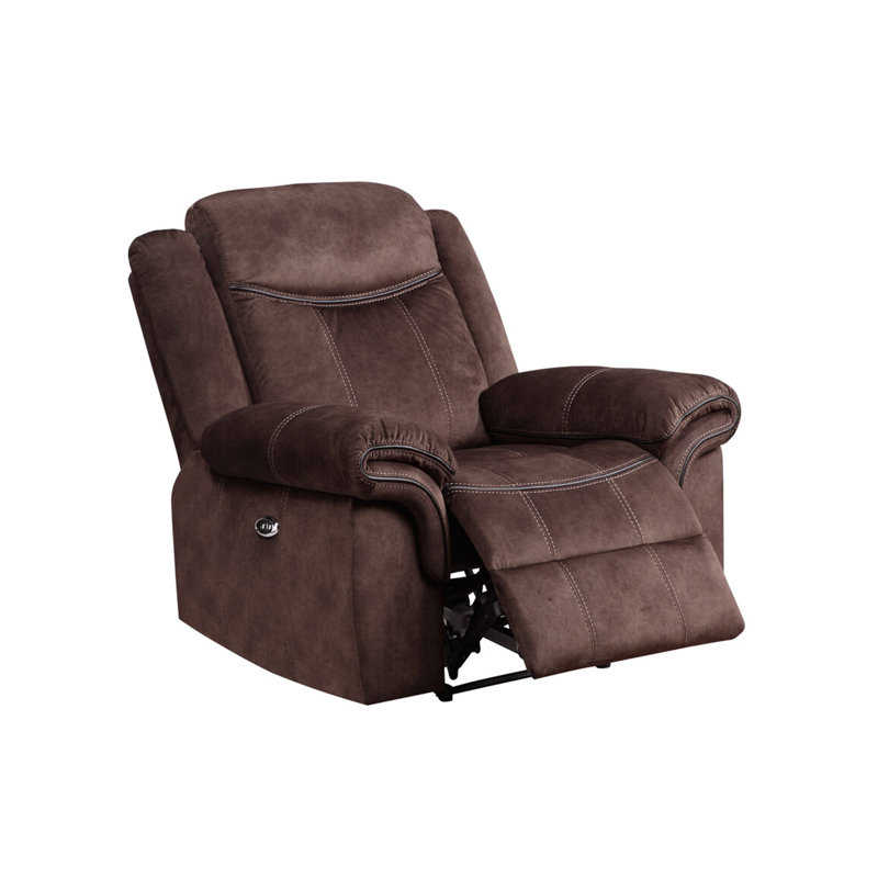 Fauteuil inclinable électrique JIMNY Domino, Café, Manuel - Bouton-poussoir
