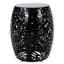 Table de bout élégante en métal avec fer thermolaqué - noir, 16,08 po x 16,08 po x 19,99 po, aucun assemblage requis-395141277