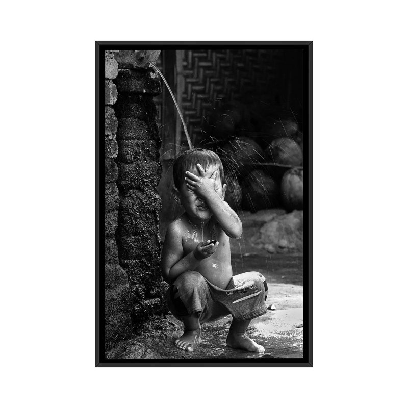 'puffffttt...' reproduction de photo sur toile, H 26 po x l 18 po x P 1,5 po, Toile avec cadre noir, Pas de tapis